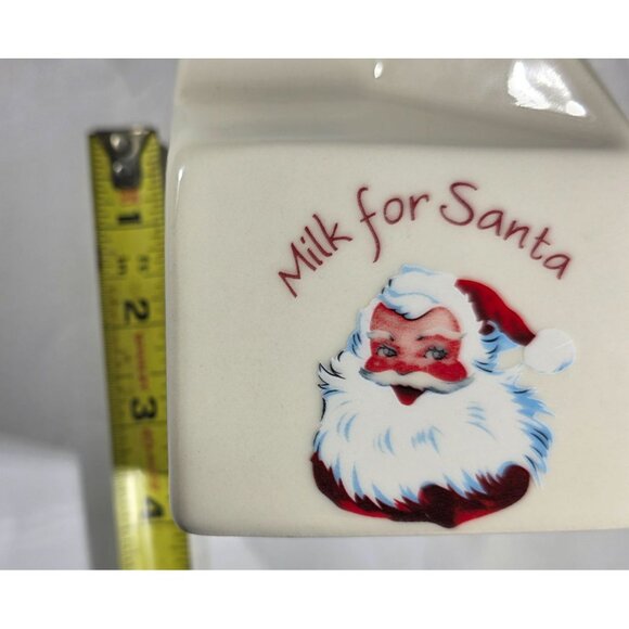 Milk For Santa Ceramic Milk Carton By Kringles Kitchen christmas vase decor - Picture 6 of 7